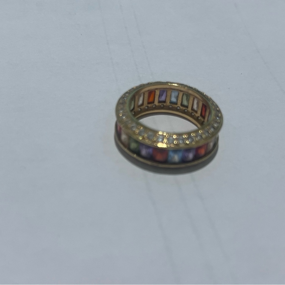 Multicolor Gold Band Ring